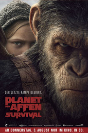Planet der Affen: Survival, Filmplakat (© 2017 Twentieth Century Fox)