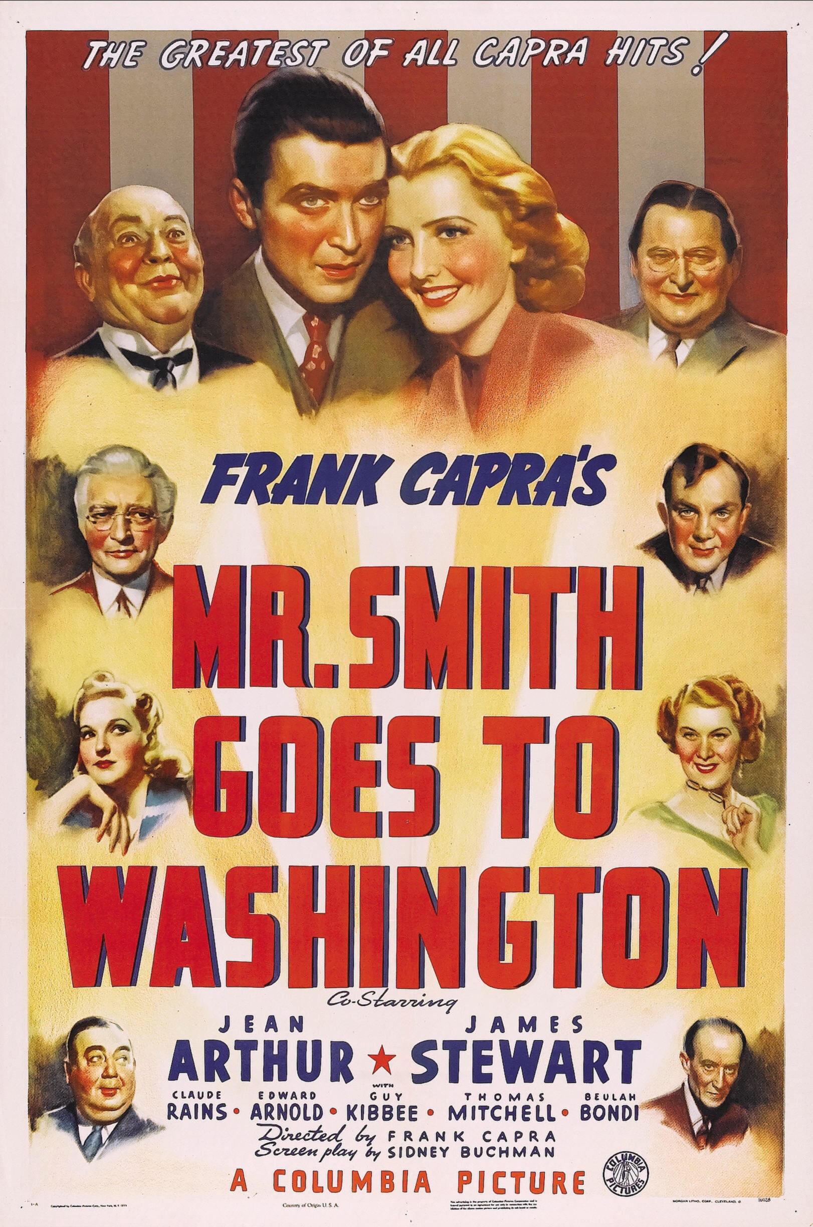 Englisches Poster zum Drama MR. SMITH GEHT NACH WASHINGTON aus dem Jahr 1939