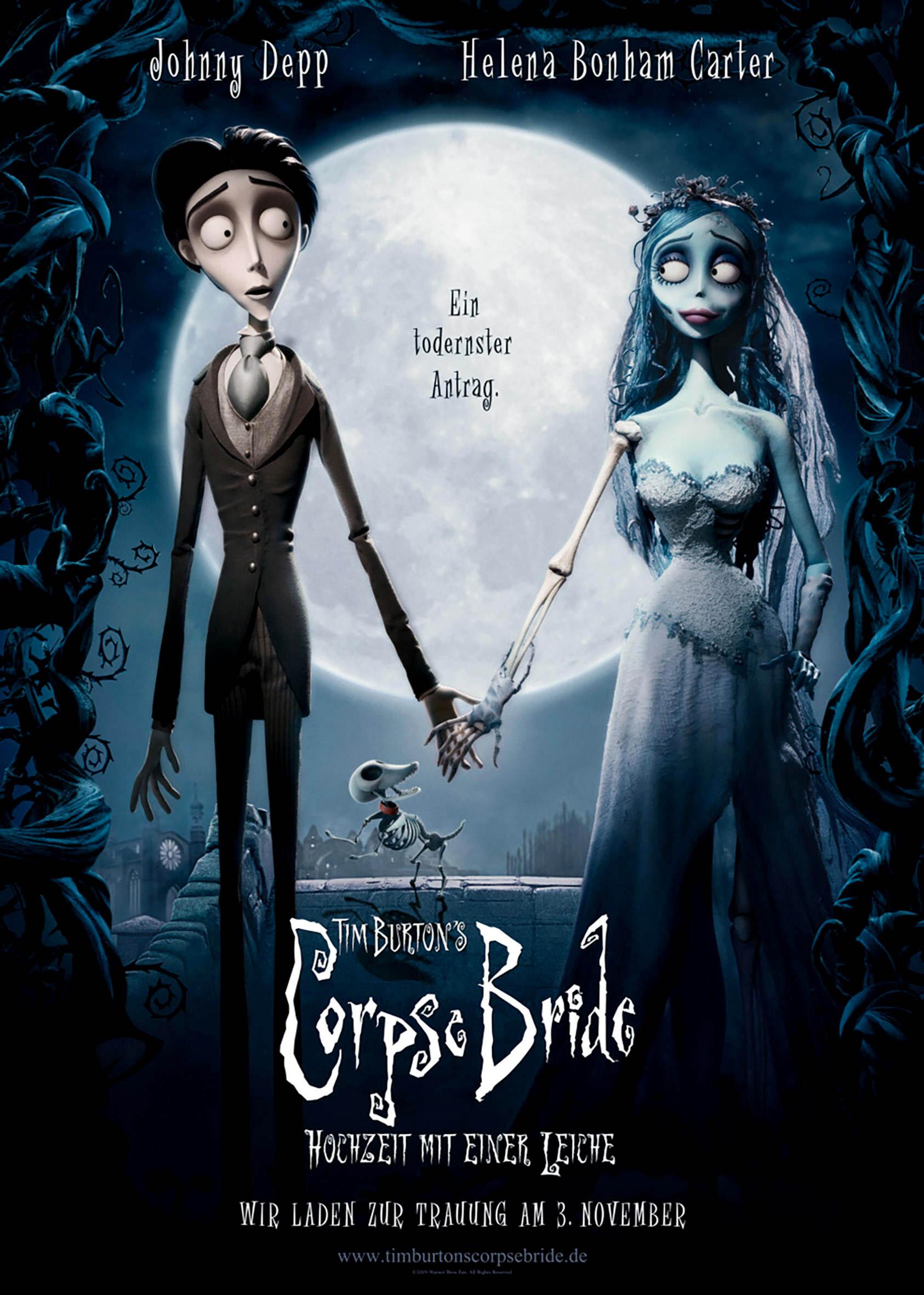 Filmplakat zum Animationsfilm CORPSE BRIDE – HOCHZEIT MIT EINER LEICHE