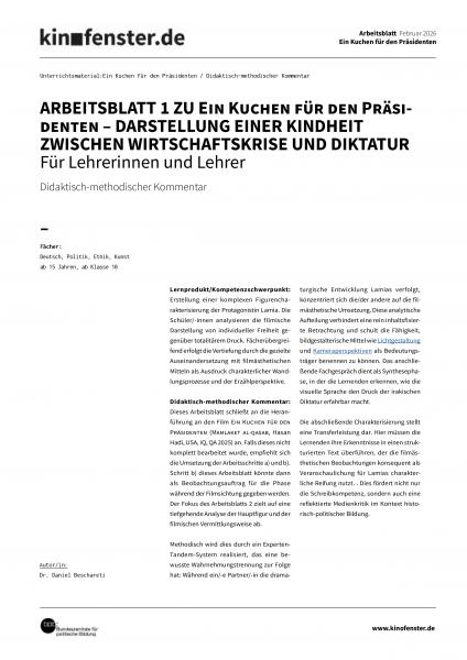 Vorschaubild für Didaktisch-methodischer Kommentar AB 02 – Ein Kuchen für den Präsidenten