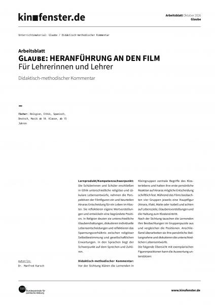 Vorschaubild für Didaktisch-methodischer-Kommentar-Glaube