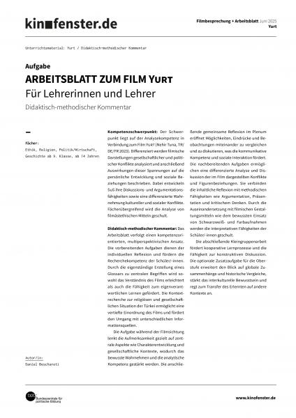 Vorschaubild für Yurt – didaktischer Kommentar