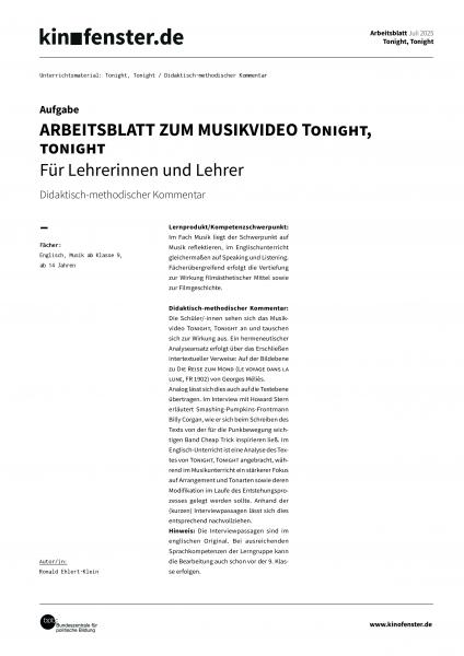 Vorschaubild für AB_Tonight_Tonight_didaktisch_methodischer_Kommentar