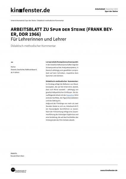 Vorschaubild für Didaktisch-methodischer-Kommentar-Spur-der-Steine