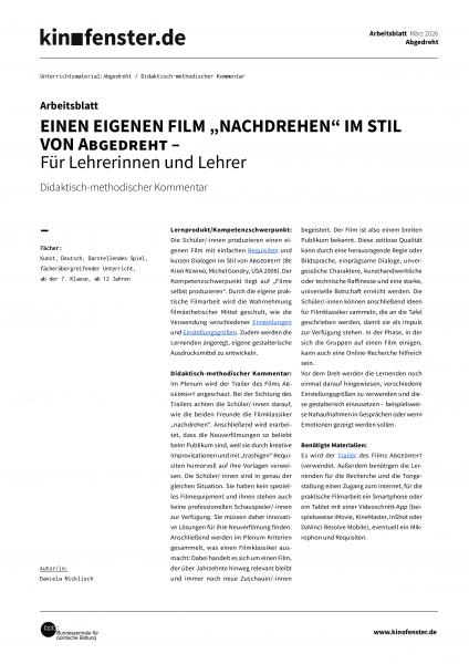 Vorschaubild für Didaktisch-methodischer-Kommentar-Abgedreht