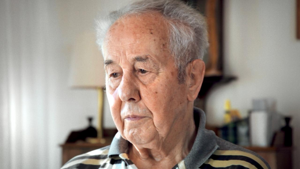 Still aus dem Dokumentarfilm DAS UNGESAGTE: Porträt des etwa 80-jährigen Albert Emmerling, der im Film interviewt wird.