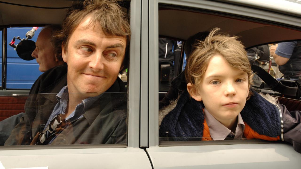 Garth Jennings, Regixsseur von DER SOHN VON RAMBOW mit dem Darsteller Bill Milner