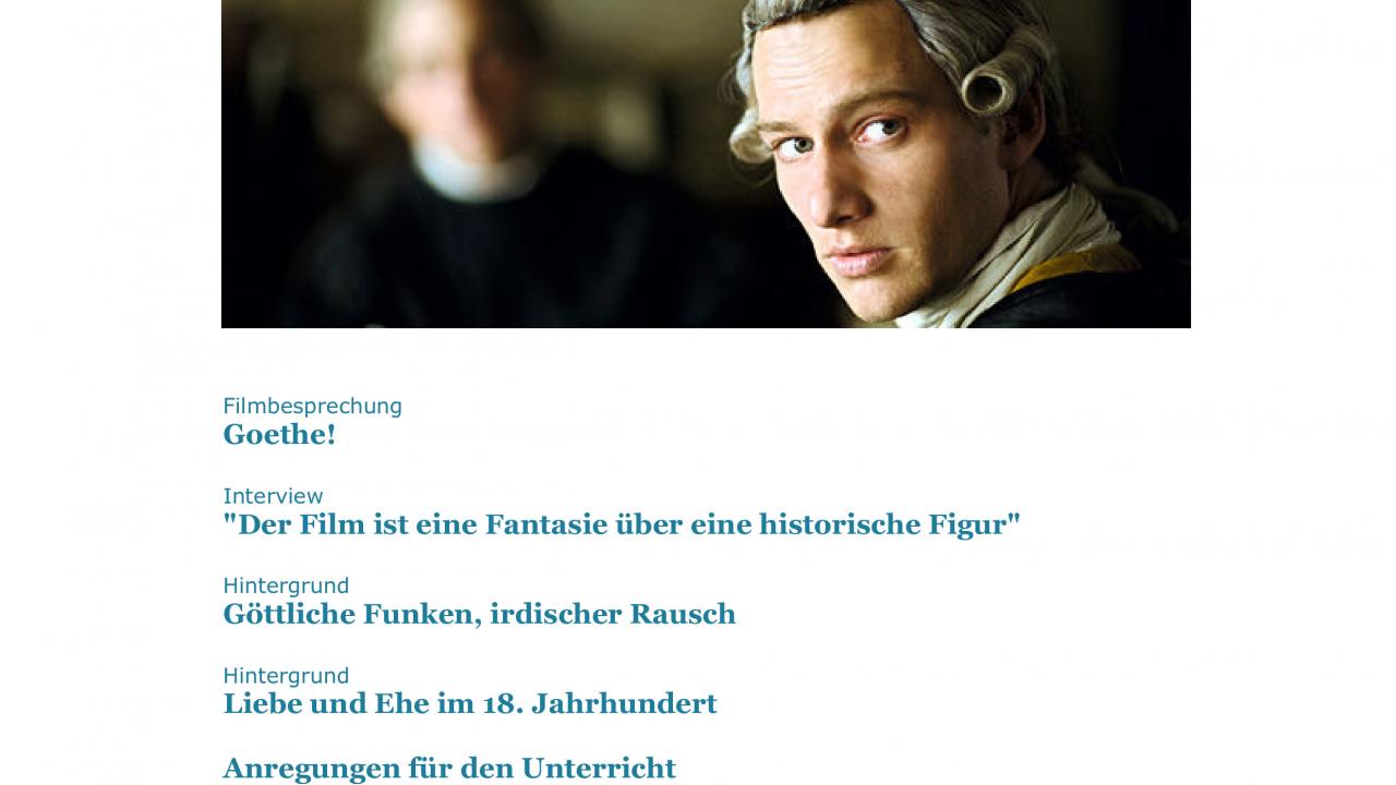 Vorschaubild für Monatsausgabe: Goethe!